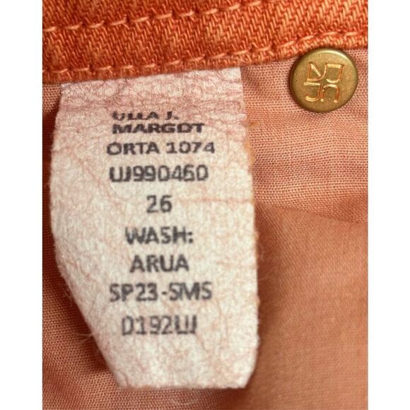 Ulla Johnson Margot Aura Wash Peach Denim Wide Leg High Rise Jeans NWT Size 26 - Picture 9 of 10